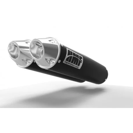 Silencieux HMF Dual Performance Series noir/casquette Euro Polaris