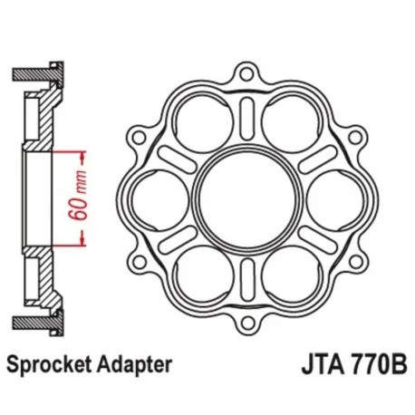 Support de couronne JT SPROCKETS – 6 Silentbloc Ducati Panigale/Monster