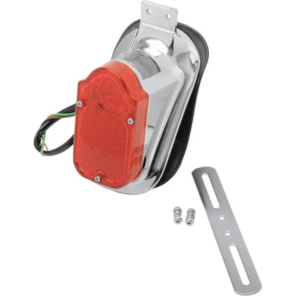 Support de plaque Drag Specialties avec feux à led Universel – Gris Ref : DRG0105 / 20100562