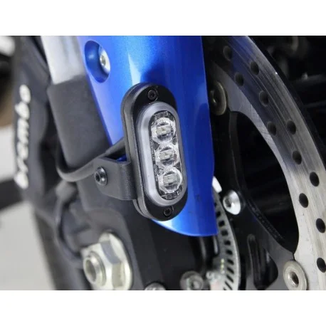 Support sur garde-boue avant moto DENALI pour feux T3