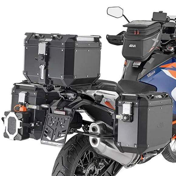Support valises Givi PL ONE FIT MONOKEY CAM-SIDE TREKKER OUTBACK – Noir Ref : PLO7713CAM