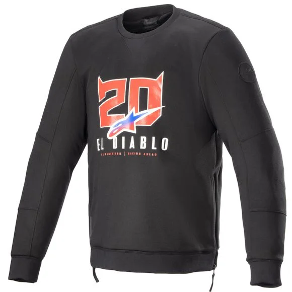 Sweat moto Alpinestars FQ20 FABIO QUARTARARO LEGIT CREW FLEECE – Noir / Rouge Ref : AP3153