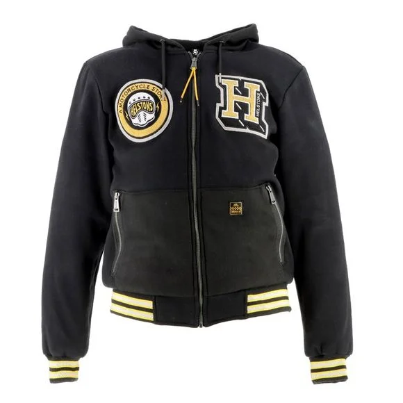 Sweat moto Helstons HOODIE UNIVERSITY – Noir Ref : HS1112