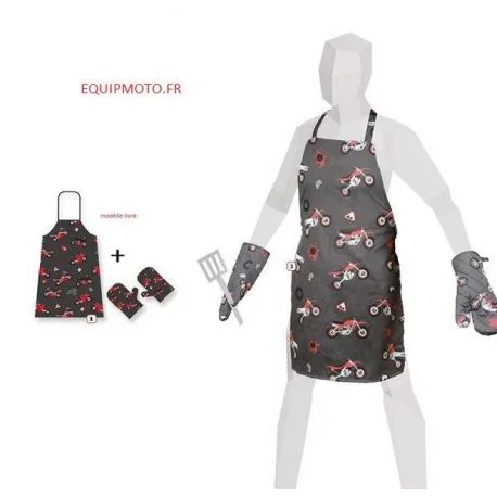 tablier barbecue + gants motos