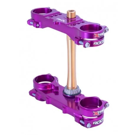 Te de fourche complet XTRIG ROCS TECH YAMAHA YZF 250 / 450 Violet