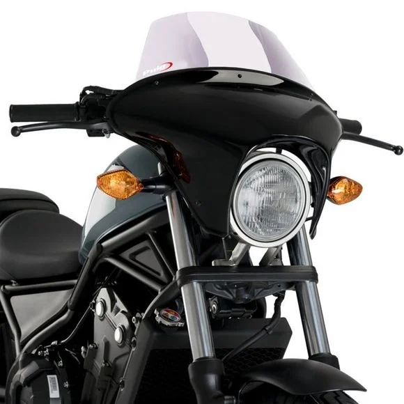 Tête de fourche Puig BATWING SML touring (noir brillant) – Incolore Ref : 210600