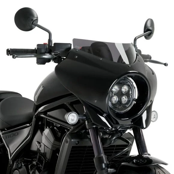Tête de fourche Puig MIRAGE SPORT NOIR BRILLANT – GrisHONDA 1100 CMX 1100 REBEL – 2021 – 2025Ref : PUI0281