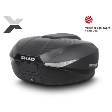 Top Case moto Shad SH58X carbon Expandable