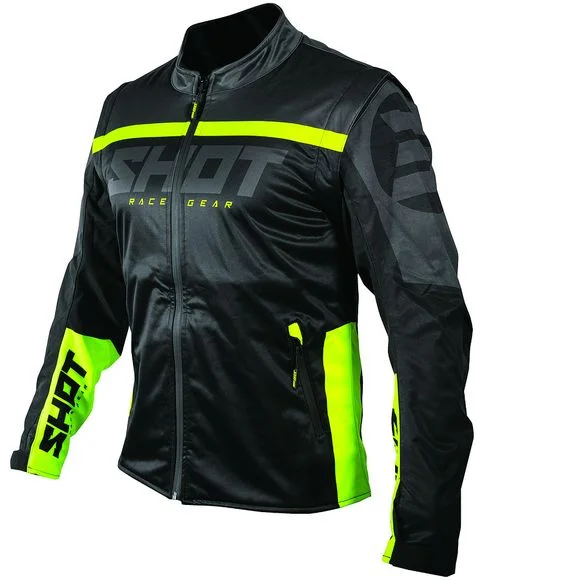 Veste enduro Shot SOFTSHELL LITE – BLACK NEON YELLOW 2022 – Noir / Jaune Ref : SO1915