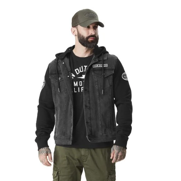 Veste Von Dutch JEANS PACTCHES ET TROUS – Noir Ref : VDH0028